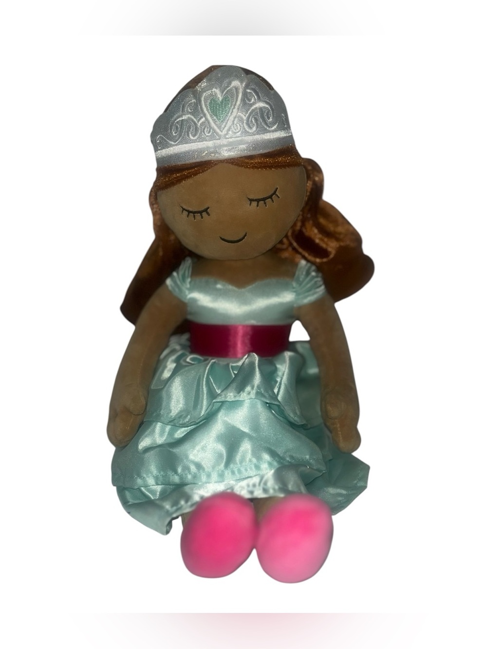 Tiny Dreamers Princess Plush Doll Satin Dress Tiara